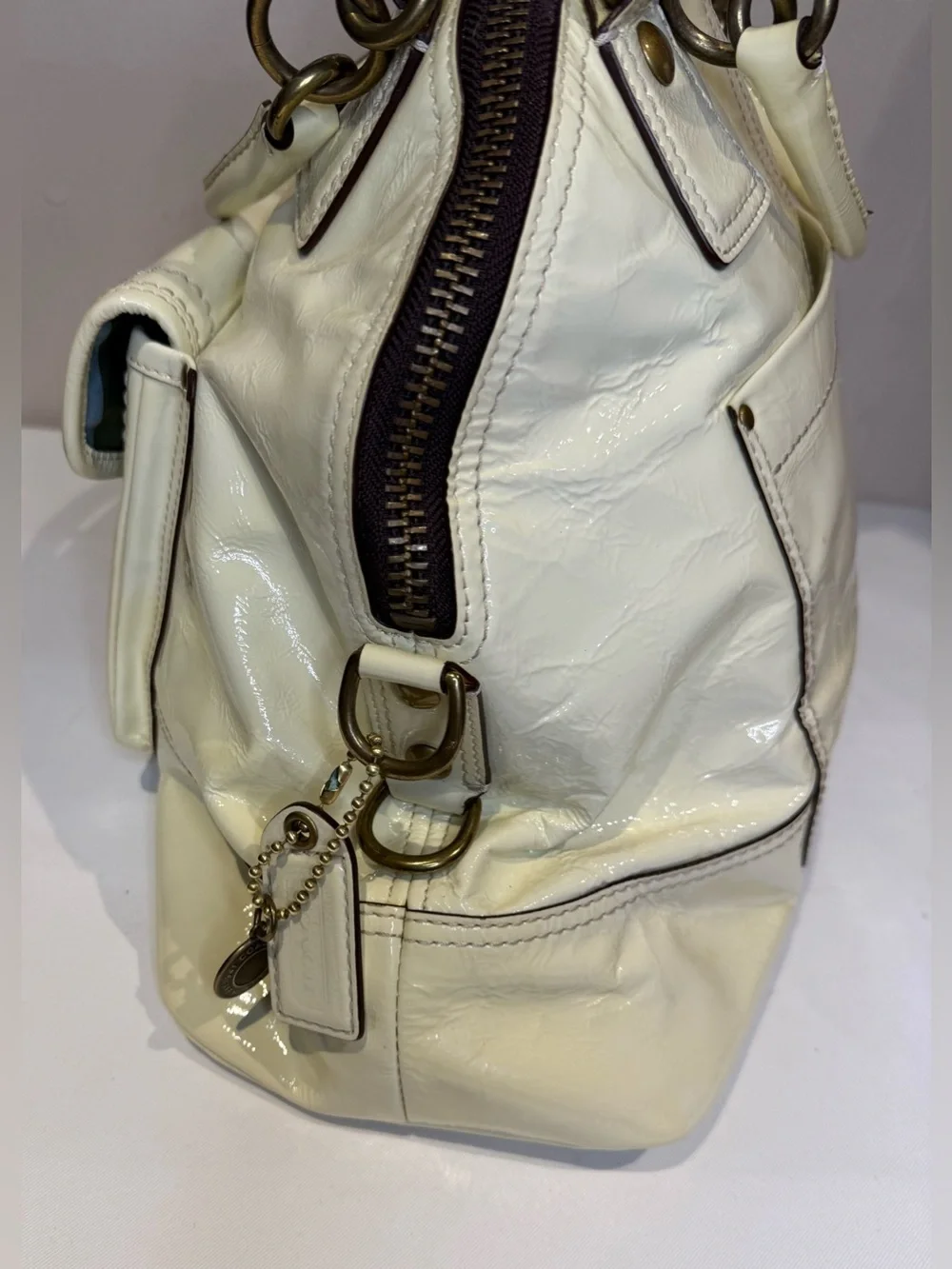 Coach Francine with Legacy Lining Brass Hardware Calf Leather 2008 12295 - Picture 7 of 11